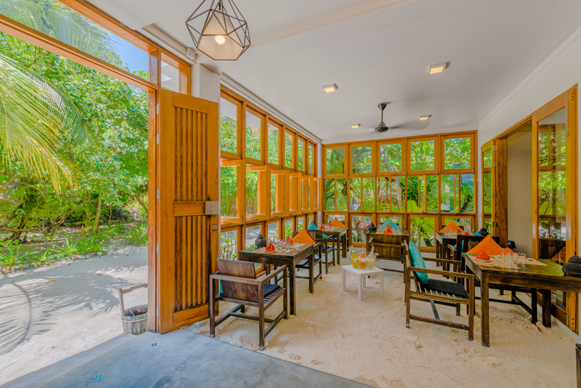 Boutique Beach Hotel Entrance Foyer and Dining Area