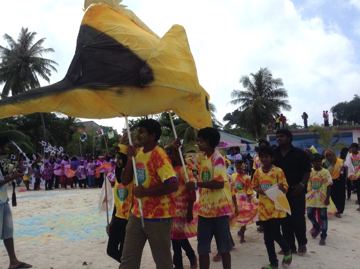 Boutique Beach Maldives Annual Whaleshark Festival Children Dressed up in Colourful Costumes